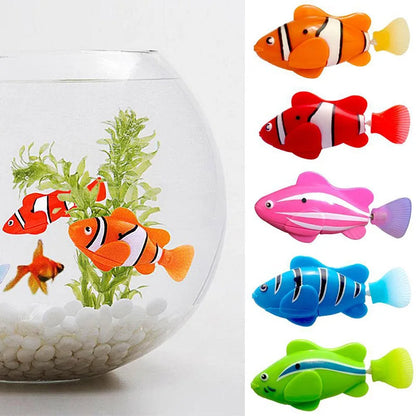5pcs Cat Toy  Children Electronic Fish Summer Bath Toys Pet Toys Swimming Robot Fish Kids Water Swim Pool Bathtub Pet Toys