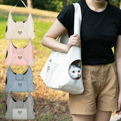 1PC Cat Bag Pet Backpack Cat Traveling Exposed Breathable Handbag Single Shoulder Crossbody Cat Bag New Pet Bag pet supplies