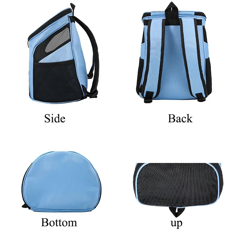 Foldable Pet Backpack Carrier Portable Breathable Dog Cat Travel Bag Lightweight Shoulder Strap for Outdoor Hiking Pack