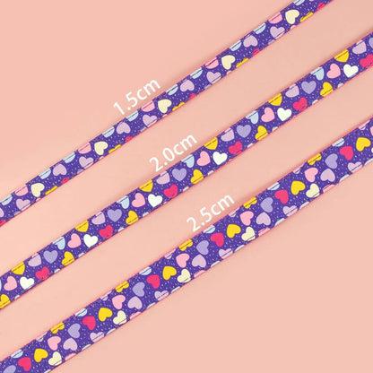 Valentine's Day and New Year's gift Luxury Brand Colorful Season Adjutable Dog Collar And Leash Set For Small Medium Large Dogs