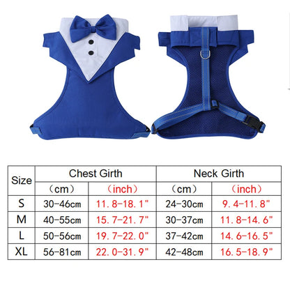 Dog Tuxedo for Wedding Outfit, Dog Suit and Tie Costumes for Birthday, Cosplay, Christmas Party, Pet Formal Wear with Bowtie