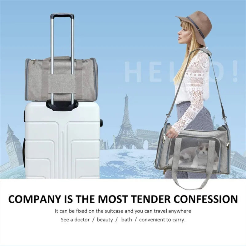 Cat Bag for Outdoor Use, Portable Small Pet, Breathable Dog, Cat, Portable Car Pet Bag
