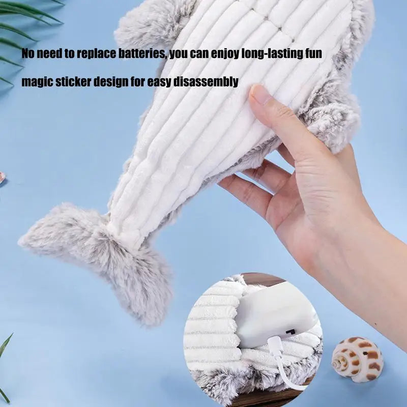 Flapping Cat Toy Built-in Motor USB Rechargeable Realistic Interactive Cats Toy For Indoor Smart Electric Cat Decompressions Toy