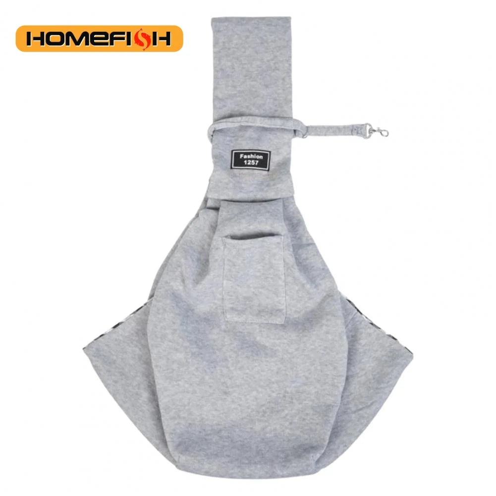 Adjustable Dog Sling Carrier with Pocket Breathable Small Animals Carrier Crossbody Shoulder Pet Bag Outdoor Travel Portable Bag
