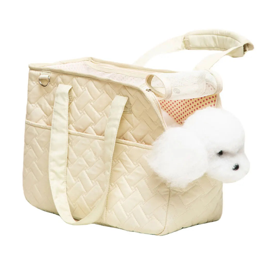Portable Dog Carrier for Small Dogs cat with Large Pockets Cotton Bag Dog Carrier Soft Travel Outdoor Lightweight Puppy Carrier