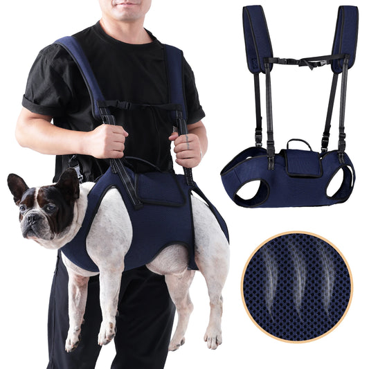 Dog Lift Harness for Large Dogs-Full Body Dog Sling Carrier with Adjustable Straps & Control Handle, Breathable Support Backpack