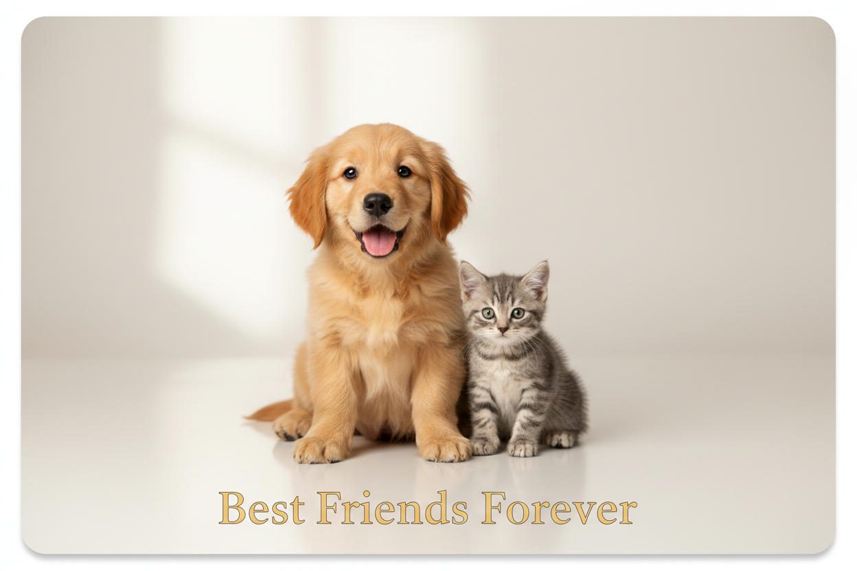 Bannière chiot et chaton