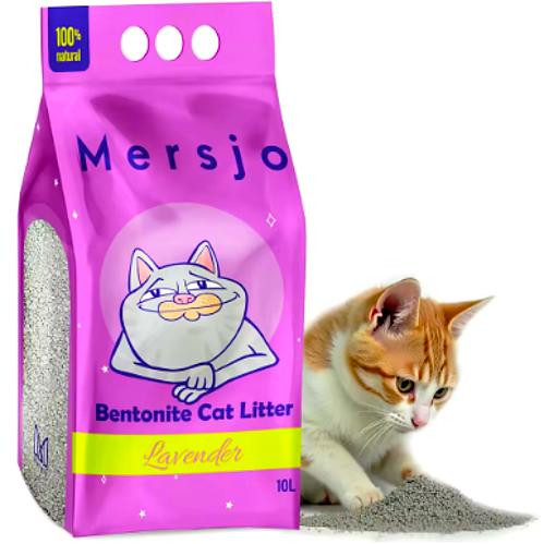 Cat Litter - Lavender Bentonite - 10L - Natural Scent - Dust-Free - Strong Clumping Power